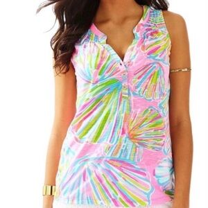 Lilly Pulitzer Essie Top Pink Pout Shellabrate XS Excellent Condition RARE HTF